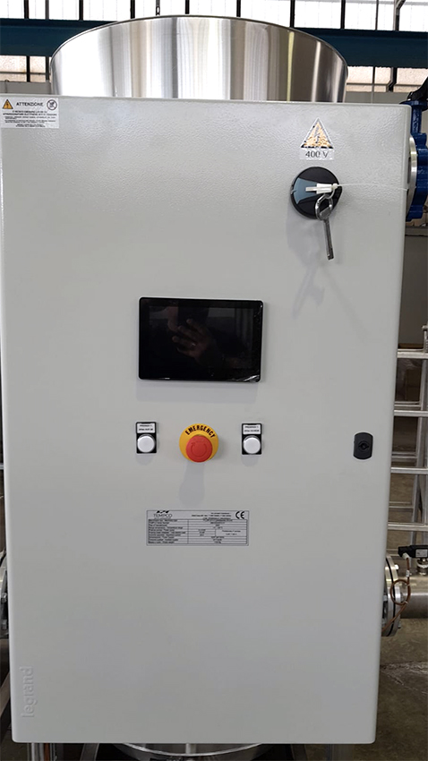 Refrigeratori sistema raffreddamento processo raffinazione metalli preziosi PLC inverter