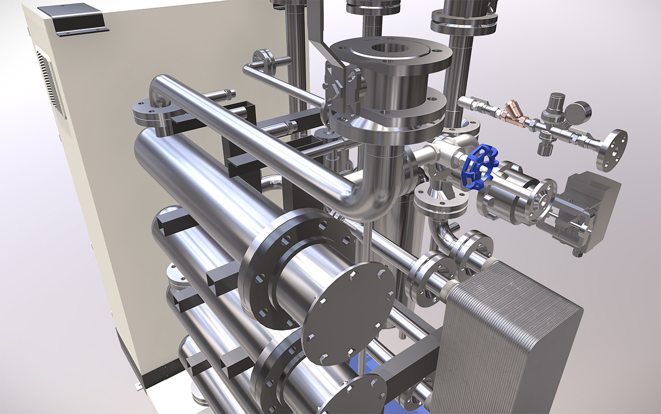 Tempco TREG HCE monofluido modello 3D circuiti