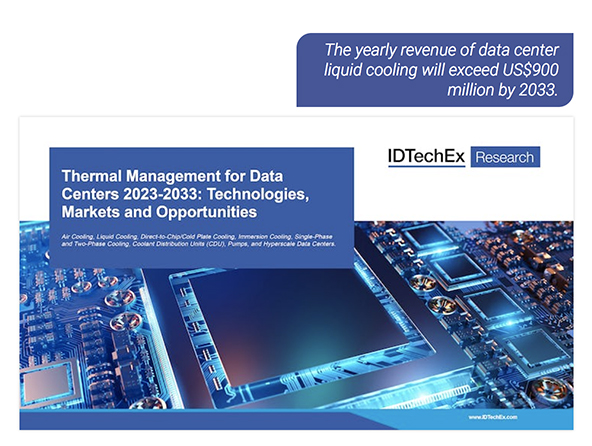 IDTechEx gestione termica data center report raffreddamento a liquido