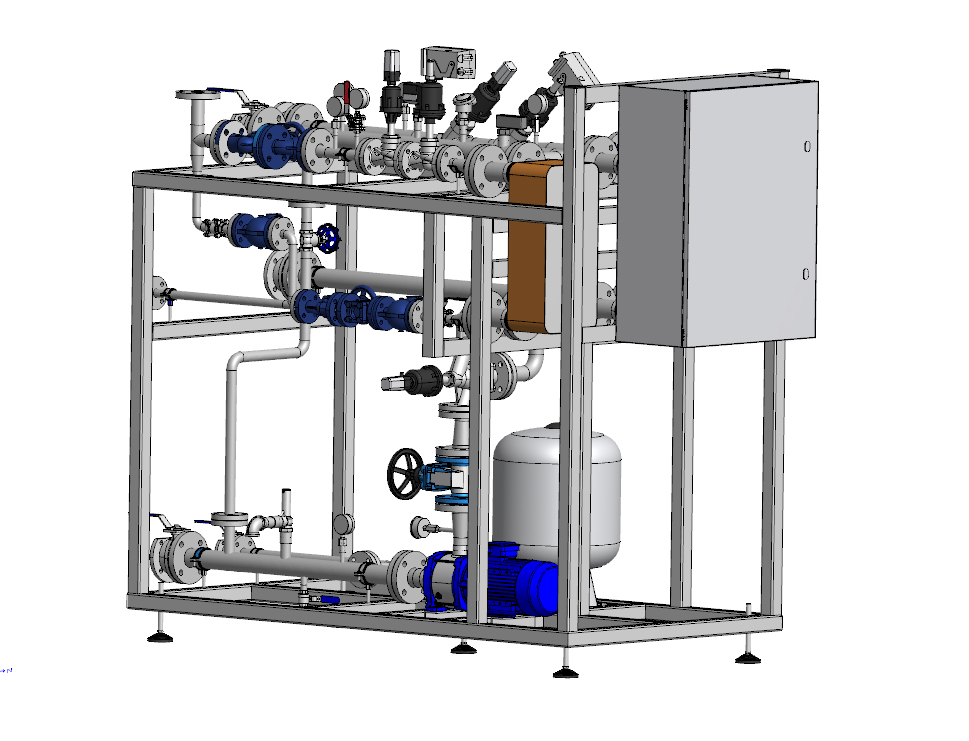 Tempco termoregolazione full inox pharma food rendering 3D