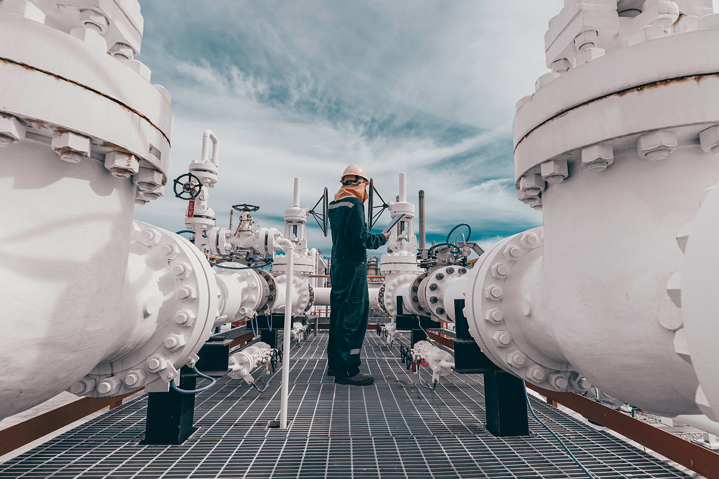 The image shows an example of a plant for the production of technical gases where the interstage cooling of the compressors can be obtained with different types of exchangers