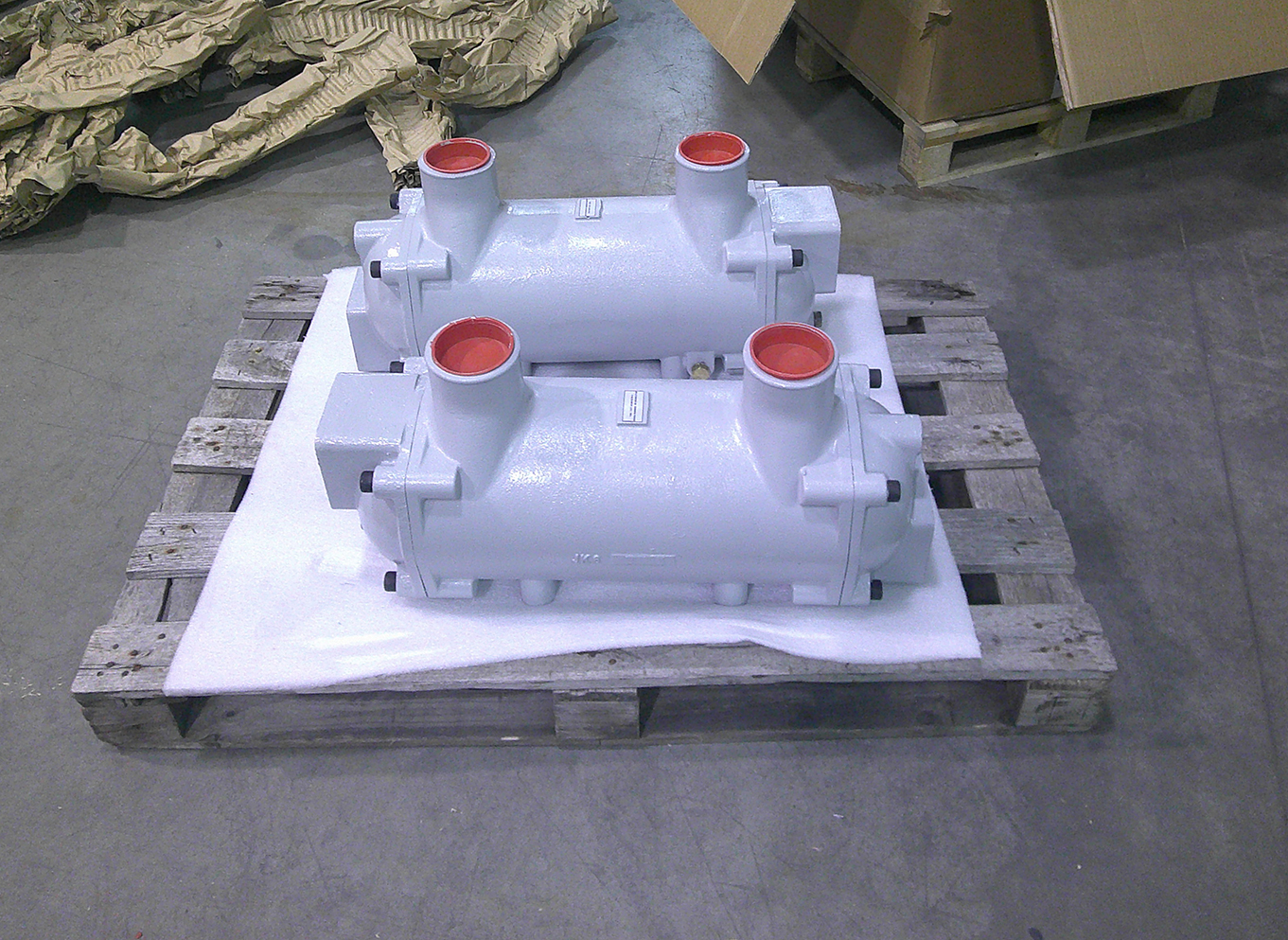 Immagine che mostra un componente di un sistema integrato per raffreddamento di gruppi elettrogeni di emergenza 