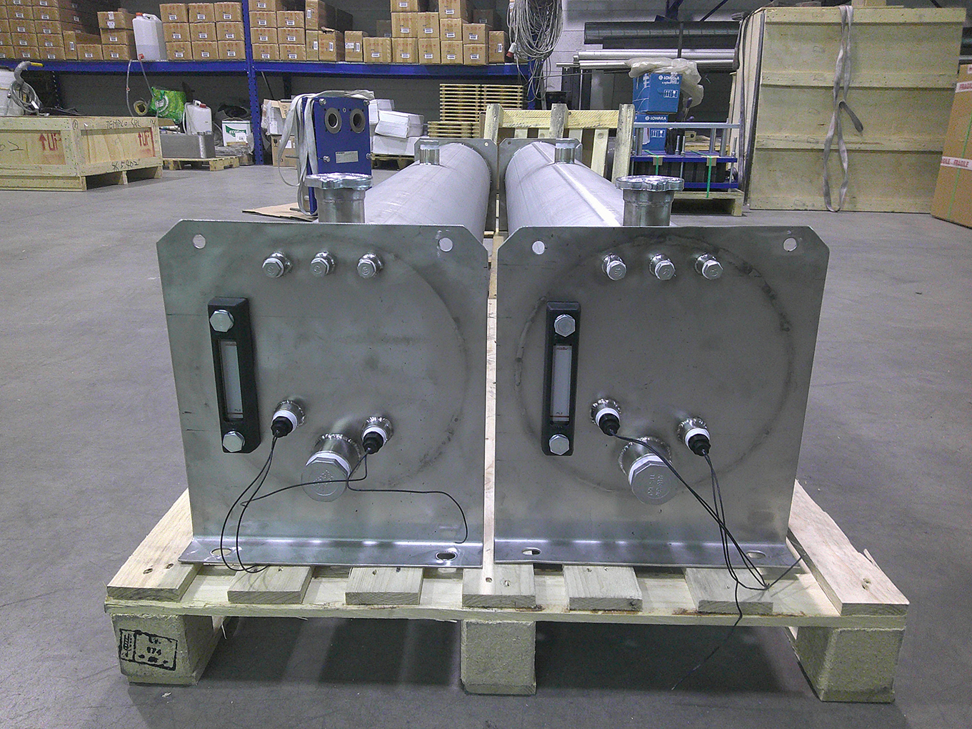 Immagine che mostra un componente di un sistema integrato per raffreddamento di gruppi elettrogeni di emergenza 