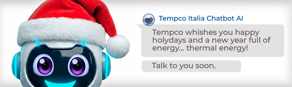 Image showing the Christmas Greetings 2025 screenshot with the Tempco AI Chatbot contact, which remains always available 24/7 for all customer’s enquiries.